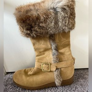 Coach fur winter boots